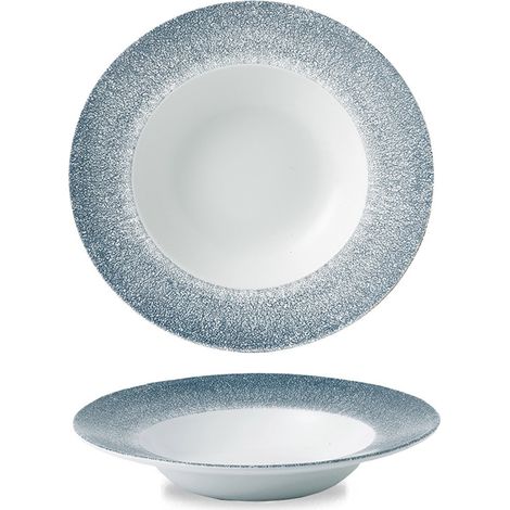 Assiette à large rebord Raku Topaz Blue - 280 mm - Finedine