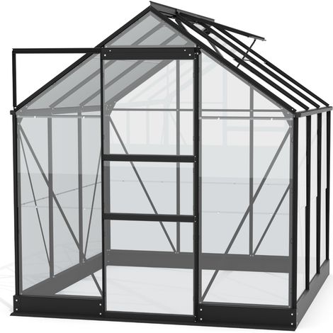 Vitavia Gewächshaus "Eris" 3800, schwarz, 3,8 m², 3 mm ESG