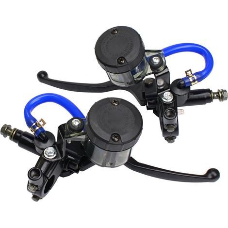 Muntra-Levier d'embrayage de Frein de Moto, 22MM 7/8 ''Universel Moto Frein Droit Pompe d'embrayage maître-Cylindre Levier for LC150 LC135 Choppers café Racer (Couleur : One Pair) (1/5)