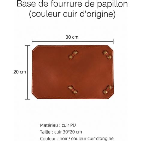 Tapis de protection en cuir PU marron fauve pour réchaud araignée réf 8810 500 g – Livraison gratuite