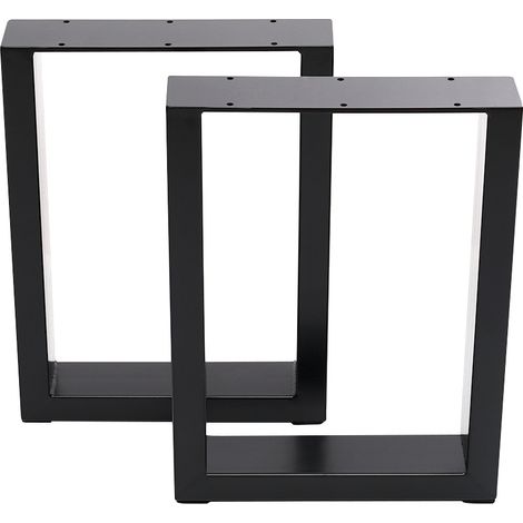 Set of 2 Metal Table Bench Legs Frames Square Steel Base Stands, 30x40CM