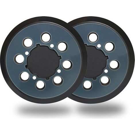 2 pièces 122 mm - 8 trous 4 yeux disque de ponçage - convient pour Dewalt - patin de ponçage à crochet rond - disque de ponçage Velcro 5 pouces - pour ponceuse excentrique - patin de ponçage de rempla (1/5)