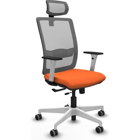 Piqueras y Crespo Bürostuhl Stoff Orange Verstellbar (1/3)