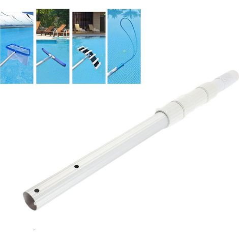ManoMano: Manche télescopique en alliage aluminium renforcé 120cm, pour nettoyage piscine, filet de sauvetage, sans trou de fixation 62cm/2.4in. (1/5)