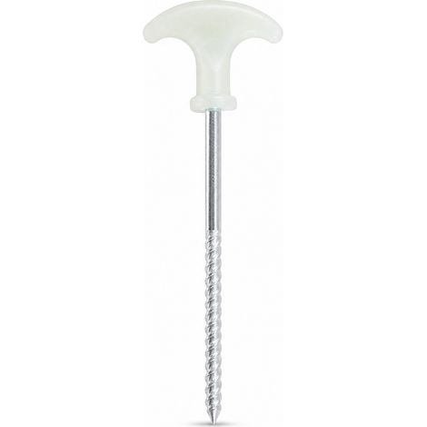 Piquet de sol vissé lumineux 21 cm pour tente et auvent extérieur (1/5)