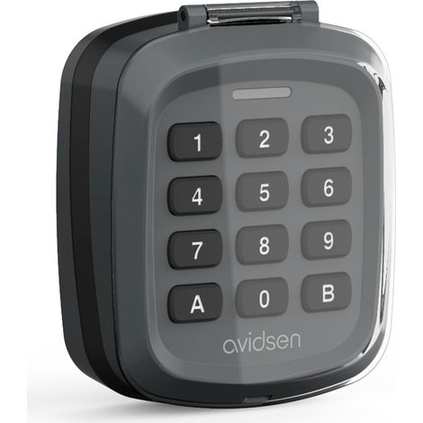Clavier électronique sans fil pour motorisations – Résistant IP44 – Portée 80m – 9 codes – Compatible Avidsen, Extel, Thomson – 114255