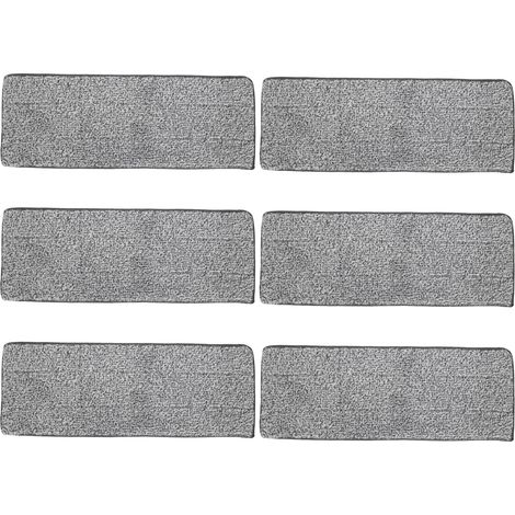 6 Pièces Têtes de Serpillière Lavables en Machine, 33x12cm pour Nettoyage Sol (1/5)