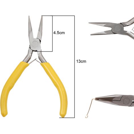 Pince à becs fins forgée en acier à haute teneur en carbone - Mini - Bricolage