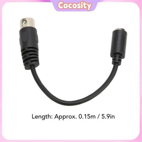 Câble Convertisseur Clavier et Souris, Mini DIN 6 Broches Femelle vers DIN 5 Broches Mâle, Cordon Adaptateur 5,9 Pouces (1/4)