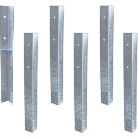 Wickey Ground anchor post anchor set SolidLock for climbing frame & swing set, angle anchor for play tower & garden fence - 6 - piece
