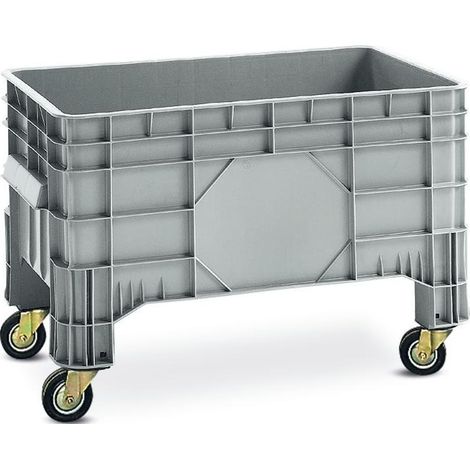 PROVOST - Caisse palette plastique 4 roulettes - 220 L - Charge jusqu'à 250 kg