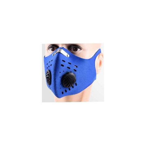 Atemschutzmaske in Militärqualität gegen Umweltverschmutzung. Schützt vor Smog, Abgasen, Staub und Pollen. Blau