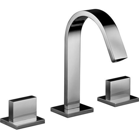 Batteria lavabo 3 fori Paffoni serie Level LEP052CR Cromato - Ottone (1/5)