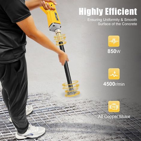 Betonmischer - 800W elektrischer Betonmischer Flaschenmischer  5600 r/min  Schnellblasen  Betonmischer manuell  Betonversichtsflaschen  für die Baustelle