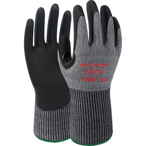 Gants GUYARD BOA FOAM F, Taille 7, 10 Paires, Noir, gris ( Prix pour Paquet de 10 Paires )