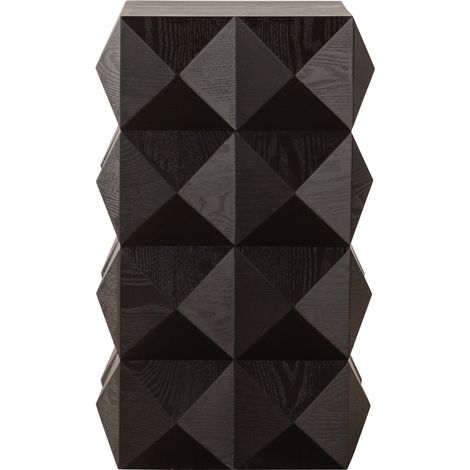 Mesa auxiliar vintage negra de 60 cm con relieve tridimensional MODENUIT (1/5)