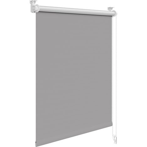 Store Occultant - 1 Pièce - Polyester - Sans Perçage - Fenêtre ou Porte - 70x210 cm Gris (1/5)