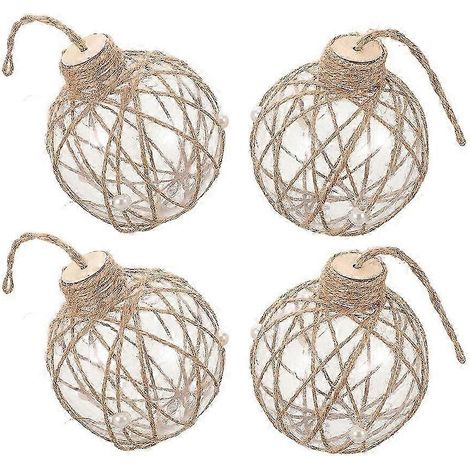 8 Stück durchsichtige Kunststoff-Weihnachtsbaumkugeln (1/5)