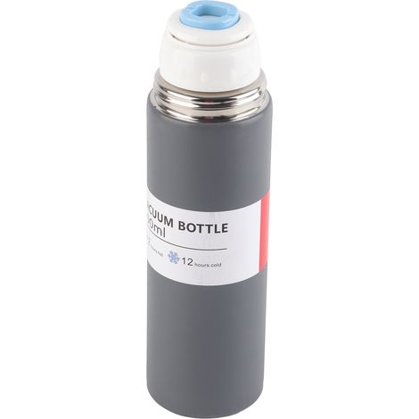 Gobelet Isotherme 500ml en Acier Inoxydable, Bouteille Thermos Portable pour Randonnée et Voyage, Gris (1/5)