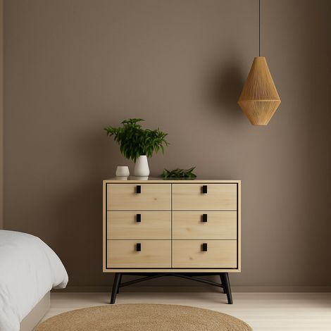 Dmora - Credenza Maka, Buffet da soggiorno, Madia da salotto, Dispensa da cucina, 102x40 h95 cm, Rovere (1/5)