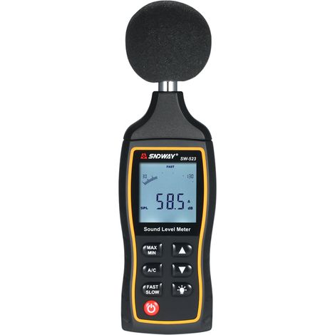 Sonomètre numérique LCD haute précision SNDWAY, mesure du niveau sonore 30-130 dB, instrument de mesure du volume sonore, testeur de décibels avec pondération de fréquence A et C pour les tests de niv (1/2)
