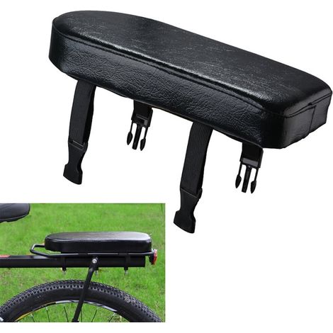 Coussin de siège arrière pour vélo électrique, coussin épais de porte-bagages arrière, coussin de selle pour vélos pour garçons et filles, compatible universel avec vélos électriques (1/5)