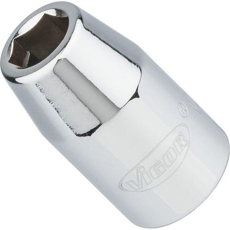 VIGOR Innen-Sechskant-Antrieb 8 = 5/16 Zoll Innenvierkant Antrieb 10 = 3/8 Zoll Bit-Adapter V2114N ∙ Vierkant hohl 10 mm (3/8 Zoll) ∙ Sechskant hohl 8 mm (5/16 Zoll) ∙ Gesamtlänge: 28 mm