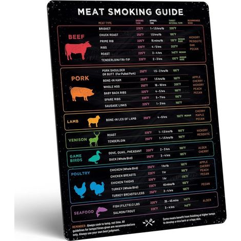 Imán para medir la temperatura de la carne y guía para ahumar en barbacoa,Accesorios para ahumadores de pellets y Traeger,tiempo y temperatura (1/5)