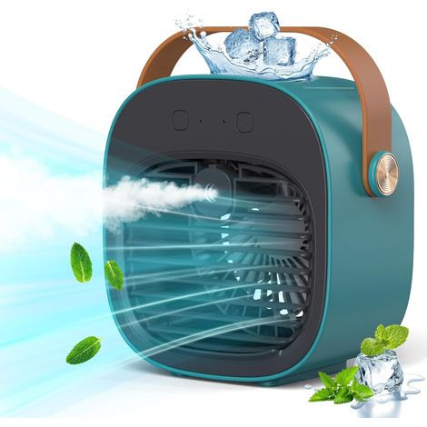 Climatiseur portable - Refroidisseur d'air personnel, 3 vitesses, mini ventilateur silencieux pour la maison, la chambre et les voyages (1/5)