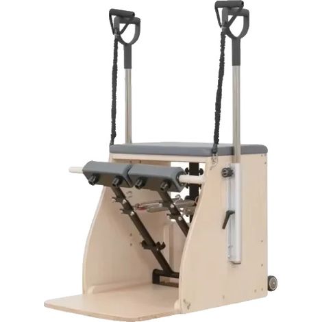 Reformer de Pilates, madera de arce de alta calidad, ejercicio para moldear el cuerpo, gris. (1/2)