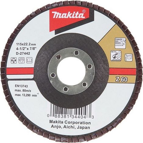 MAKITA D-27545 DISCO DE LÁMINAS DE CIRCONIO-ALUMINIO (1/2)