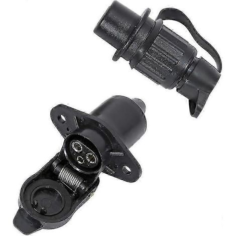 Prise et fiche 3 broches - Prise étanche 12 V pour tracteur - DIN 9680 (1/5)
