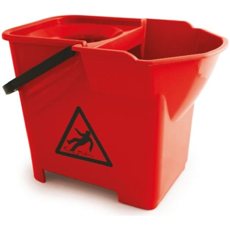 Seau à lessiver en Plastique Rouge avec poignée, 14L ( Prix pour 1 )