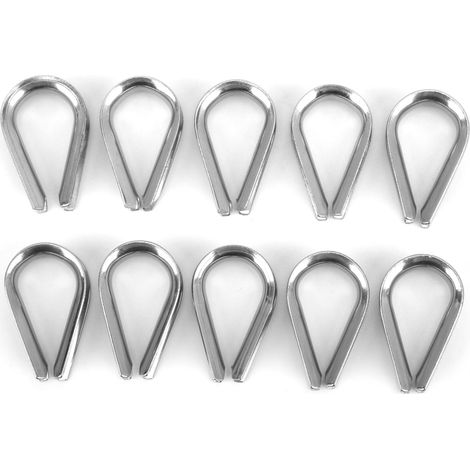 Colliers de serrage pour câbles de bateau en acier inoxydable 4 mm, anneaux de protection, cosses robustes (1/5)