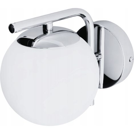 Moderne Wandleuchte, verchromte LED, milchig-silber, E27 (1/3)