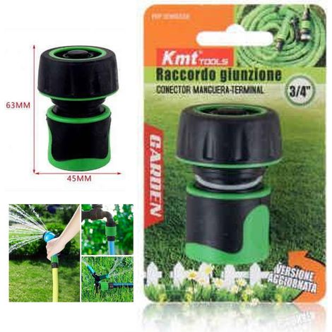 TRADE SHOP - Raccordo A Innesto Attacco Rapido Per Tubo Acqua Irrigazione Giardino 19mm 3/4 -