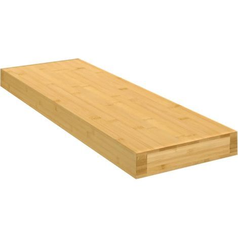 Étagère murale 60x20x4 cm bambou (1/4)