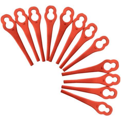 60 Pack Grass Trimmer Blades, Replacement Blade for Lawn Mower, Plastic Knife for Cordless Lawn Mower, Replacement Blade for Cordless Lawn Mower and String Trimmer (1/4)