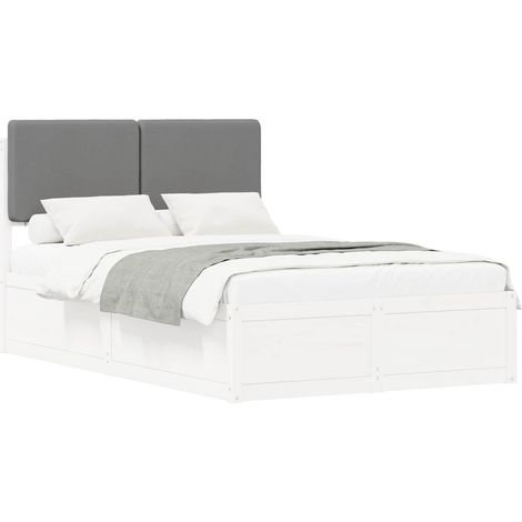 Maison Exclusive - Letto con Testiera Rivestita Grigio chiaro 120 x 190 cm (1/5)
