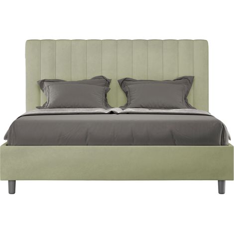 Letto Matrimoniale 160x190 cm con Rete Agueda Tè verde (1/5)