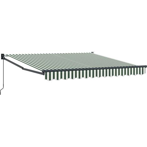 Maison Exclusive - Tenda da Sole Verde e Bianco 300 x 250 x 165 cm Poliestere