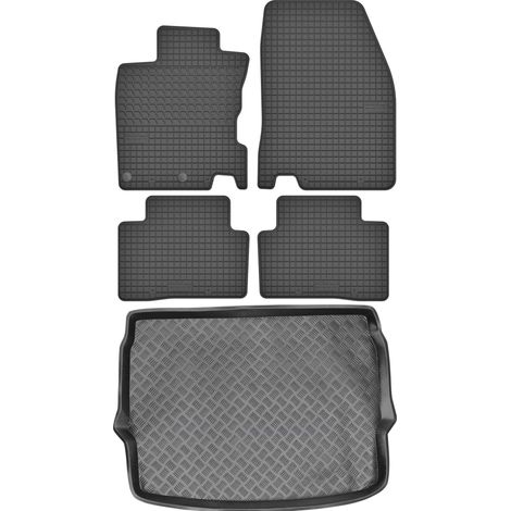 Ensemble de tapis de sol en caoutchouc pour Nissan Qashqai II Crossover (2014-2021) + tapis de coffre (1/5)