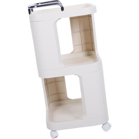 Rollbarer Servierwagen mit Griff, multifunktionaler Aufbewahrungswagen für Büro und Wohnzimmer, mobiler Aufbewahrungsorganizer mit Rädern, hoch (1/5)