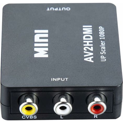 Adaptateur RCA vers HDMI. adaptateur AV Hdmi 1080P. convertisseur audio vidéo composite RCA CVBS AV vers HDMI. pour PS2/ Wii/Xbox/SNES/ N64/ VHS/magnétoscope DVD. prise en charge PAL/NTSC avec câble d (1/5)
