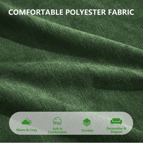 Sofá chaise longue modular 271x162x67 cm de poliéster verde, sin montaje - MEUBLIV (1/5)