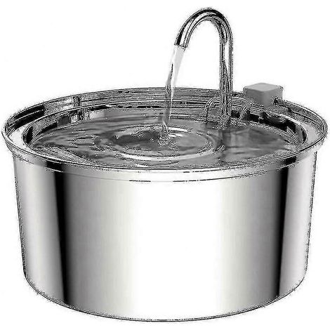 Katzenbrunnen, 3,2 l/108 oz, automatischer Edelstahl-Trinkbrunnen für Haustiere, ultraleiser Wasserspender für Hunde (1/5)