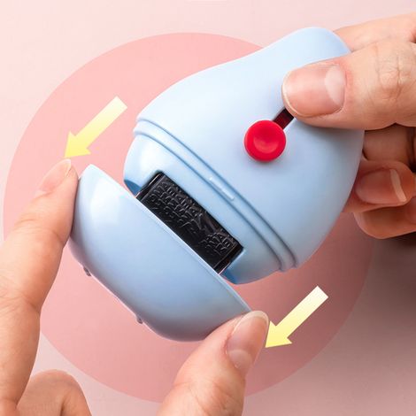 Tampon à rouleau de protection d'identité, couverture efficace, protection de l'intimité, mini coupe-carton portable pour usage domestique, Express Station Bleu (1/4)