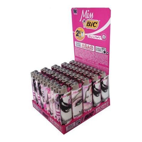 Bic J23 Slim Dekorative Feuerzeuge, 50 Stück