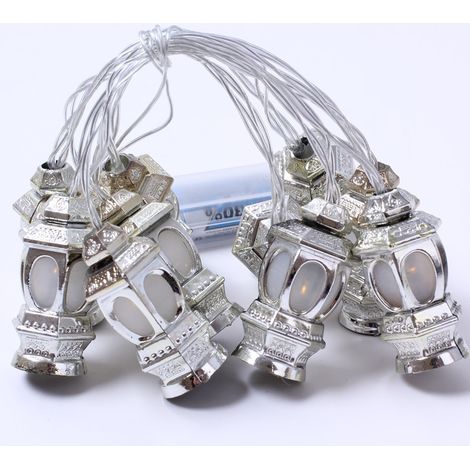 Guirlande Lumineuse LED Ramadan Musulman - Décoration pour Festival, Fête, Chambre à Coucher, Anniversaire (Blanc Chaud, 1,5 m, 10 LED) (1/5)