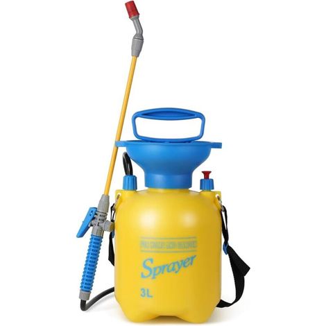 Pressure Sprayer, 3L Garden Sprayer with Safety Valve, Comfortable Sliding Grip, Adjustable Strap, Sprayer for Gardening, Fertilizing and Cleaning (1/5)